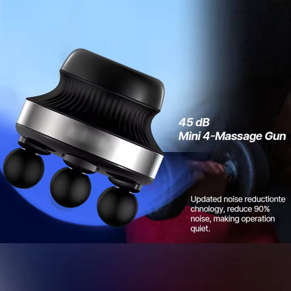 4-Head Electric Muscle Massager – High-Frequency Fascia Gun